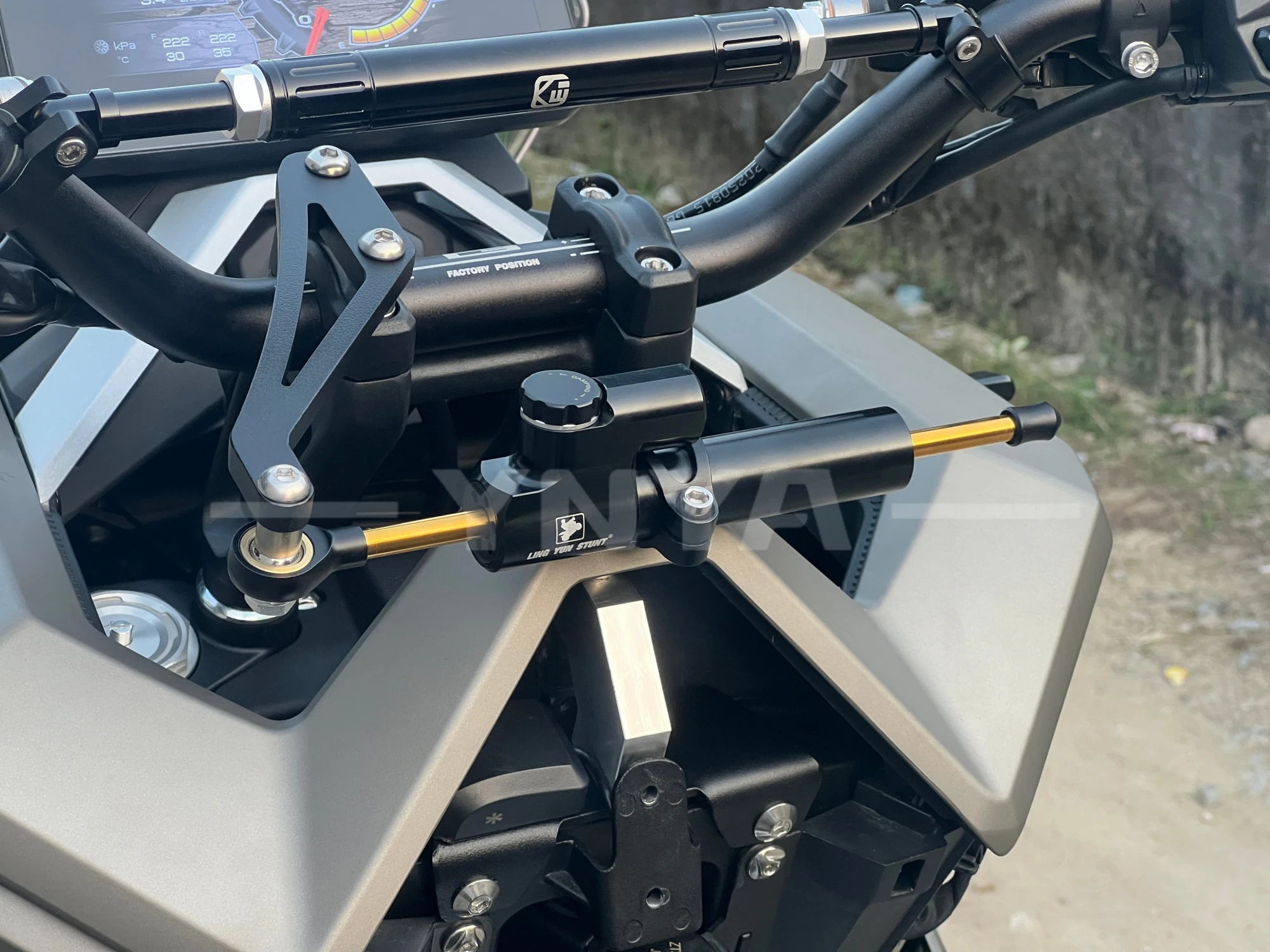 For ZONTES 368G Titanium Ruler directional Damper Bracket Steering Damper Stabilizer Bracket Support Mounting Kit LINGYUN - Image 4