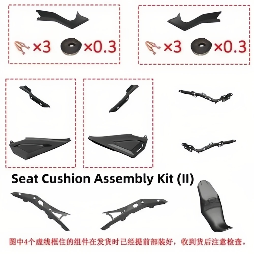 Genuine original parts for ZONTES 703F scooter all-season universal seat cushion assembly with heat insulation. - Image 4