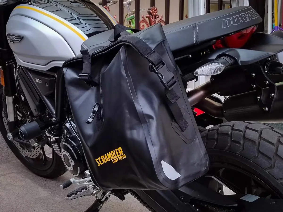 For DUCATI Scrambler1100 modified motorcycle special side bag bracket hanging on the system can waterproof side bag spare oil dr - Image 3
