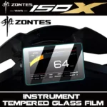 For ZONTES 150X, Tempered Glass Motorcycle Dashboard Screen Protector, Full Coverage HD Anti-Explosion Film