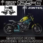 FOR ZONTES 125C Carbon Fiber Sticker Decorative Protective Fuel Tank Wrap Motorcycle Modification Accessories