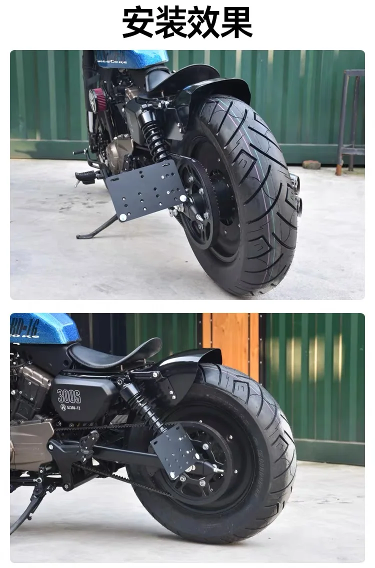 For QJMOTOR SRV250 300 350VS modified left license plate frame short tail retro folding license plate bracket accessories - Image 3