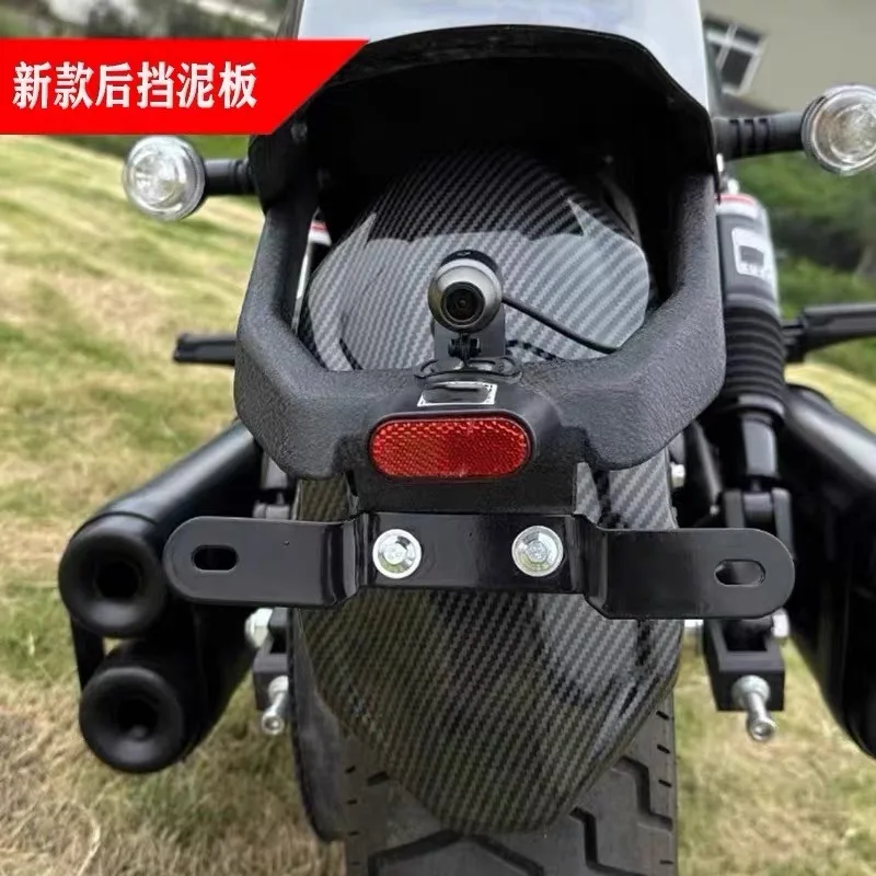 BENDA Dark Flag500 modified rear fender water transfer carbon fiber fender lossless installation - Image 4