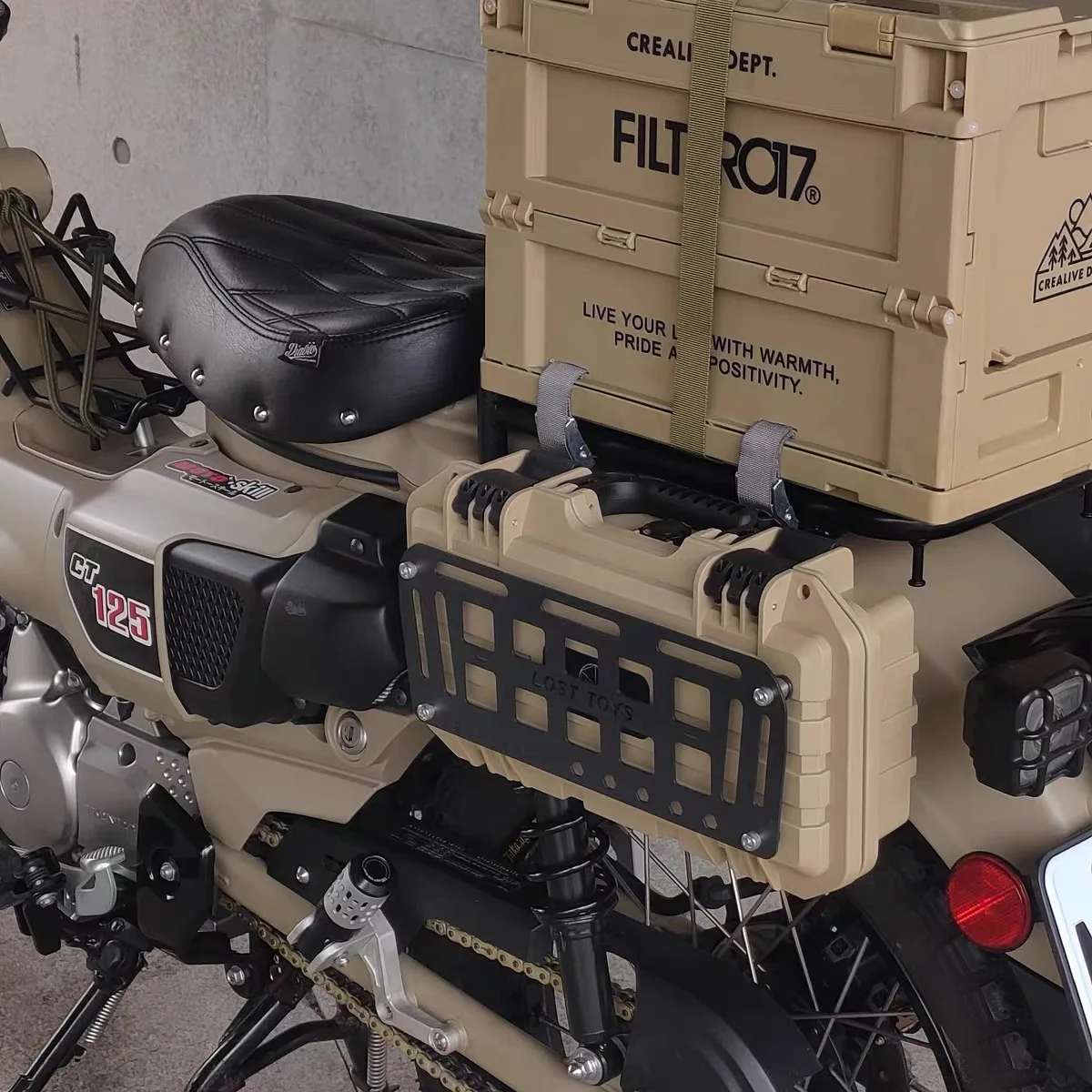 25 New motorcycle off-road vehicle mounting tool box Sand color MINI motorcycle tool tactical box - Image 2