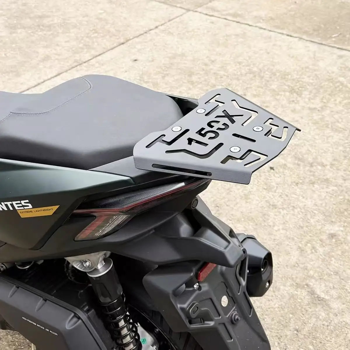 For Zontes 150X — Modified Rear Cargo Rack & Top Case Base Plate (Thickened); Includes ZT150T-X Top Case Mounting Bracket parts - Image 5
