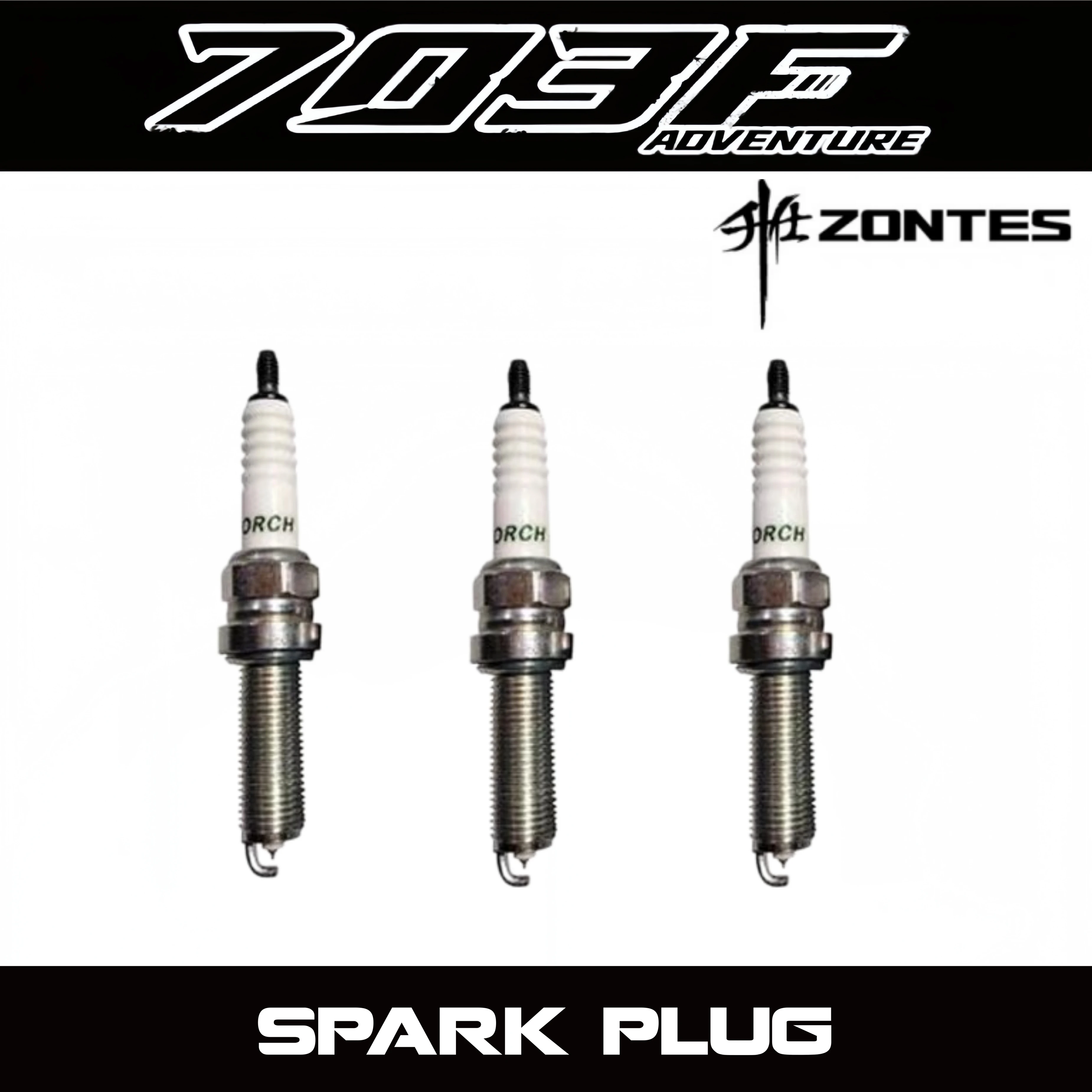 Spark plugs for ZONTES 703F/RR/T motorcycles, 703RR spark plugs, spark nozzles, ignition devices BN8RTIP-8