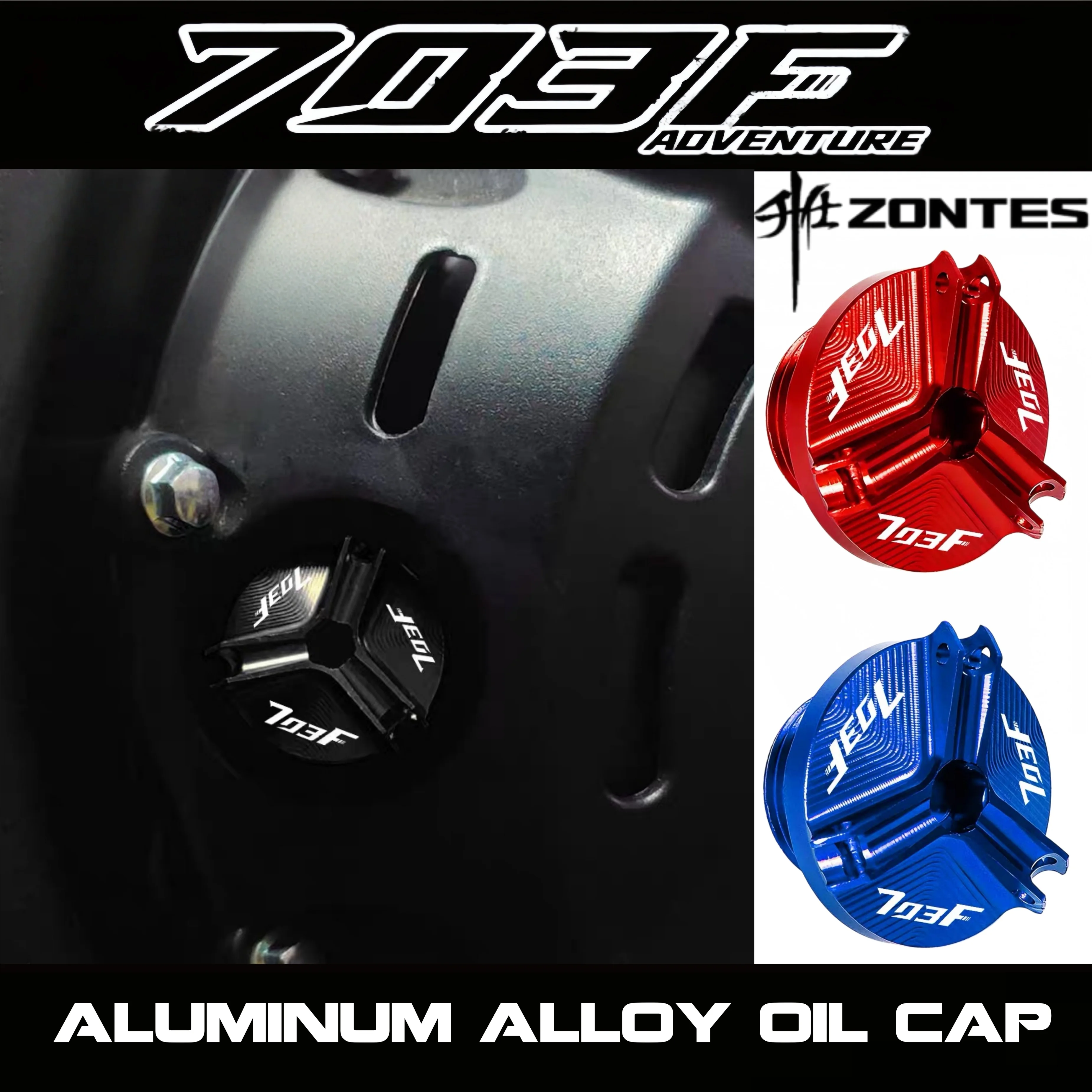 FOR ZONTES 703F 703RR Modified Aluminum Alloy Anti-theft Oil Cap, Oil Dipstick, Oil Screw Accessories