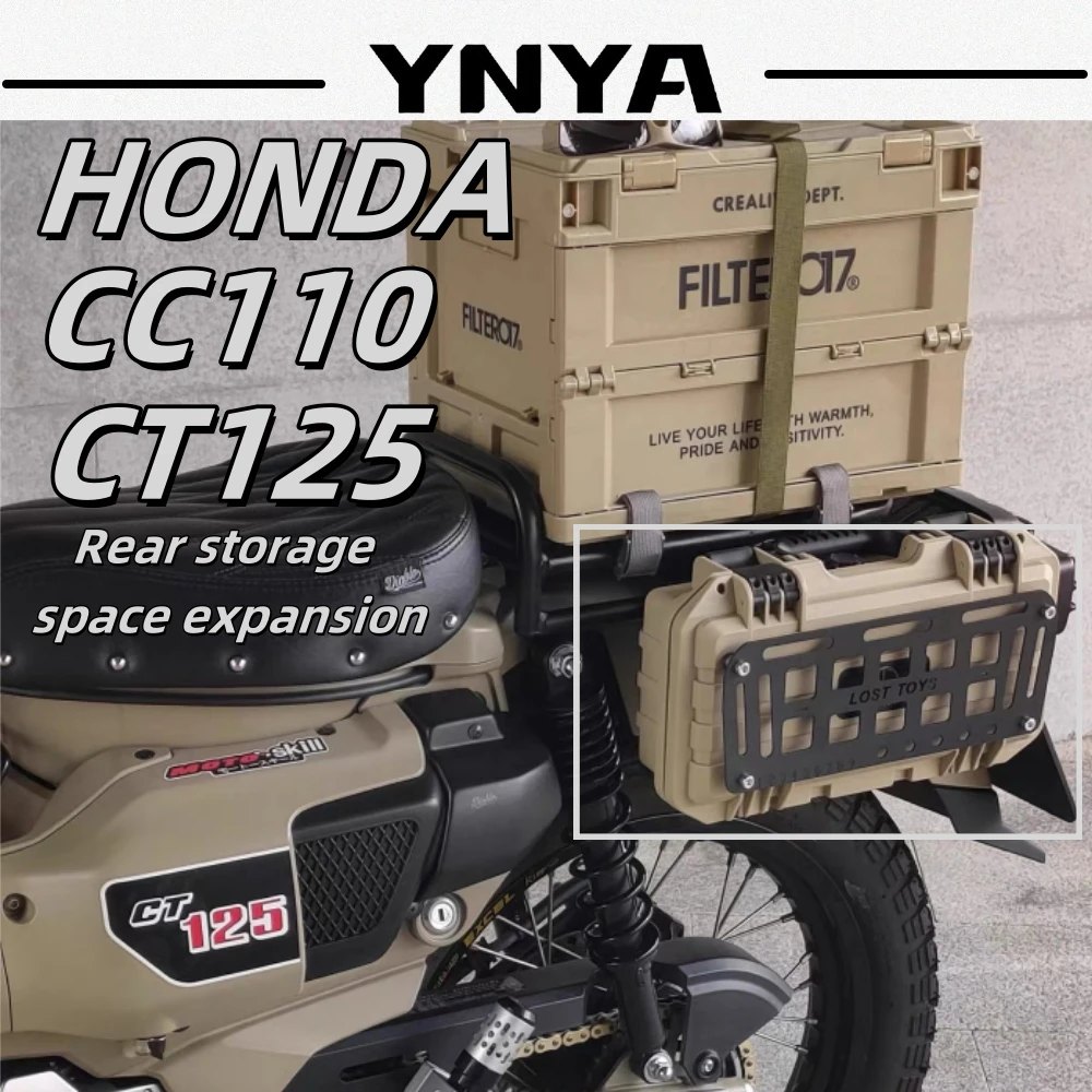 For HONDA CC110 CT125 modification kit side bag bracket spare oil drum tool box