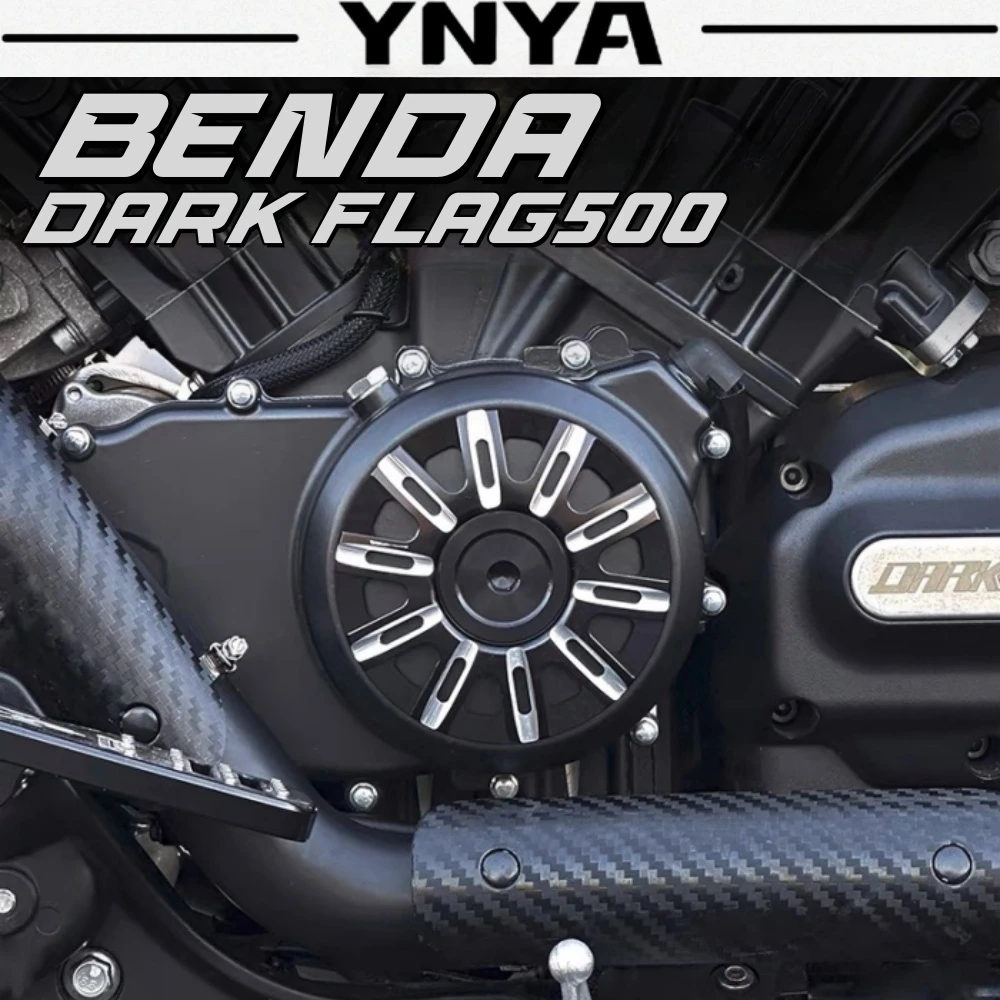 For Benda Dark Flag500 modified electromagnetic cylinder head aluminum alloy retro magneto screw cover engine side cover accesso