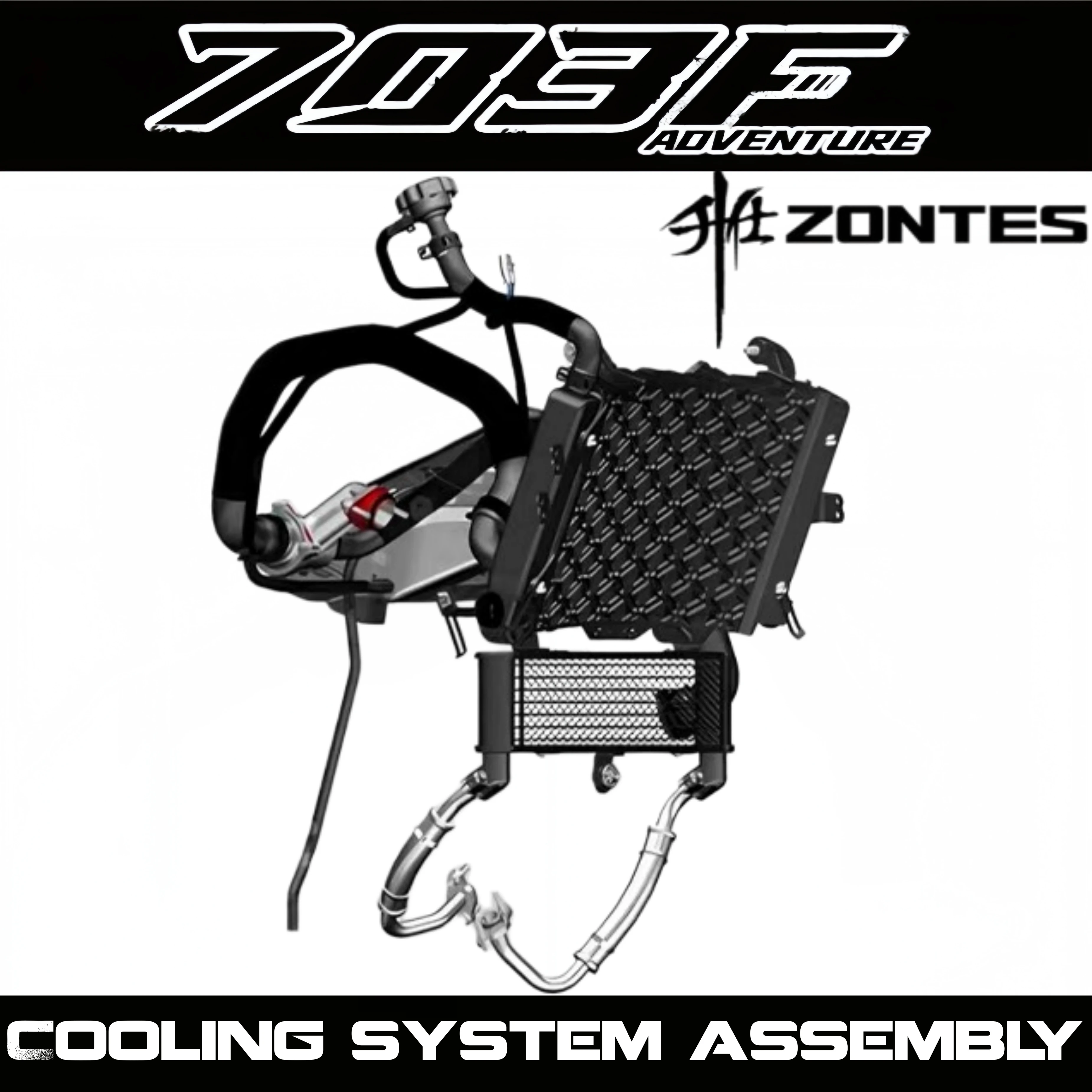 FOR ZONTES 703F engine inlet and outlet oil pipes, main and auxiliary water tanks, water circulation pipes, thermostat parts