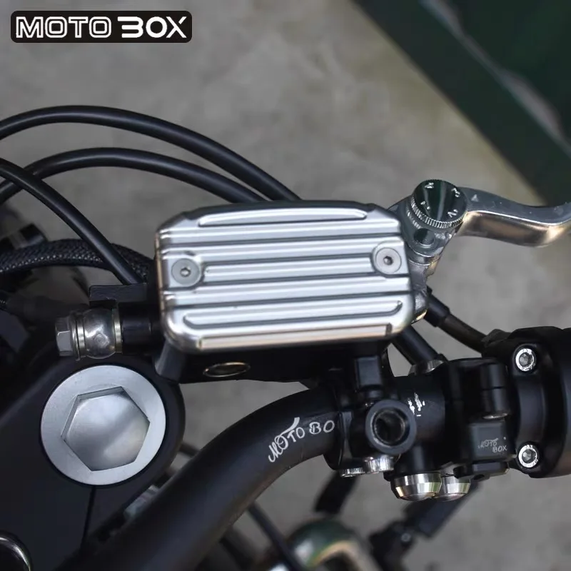 Suitable for QJMOTOR SRV300/350/500 modified brake pump cover retro skull head pump decorative cover accessories aluminum alloy - Image 5
