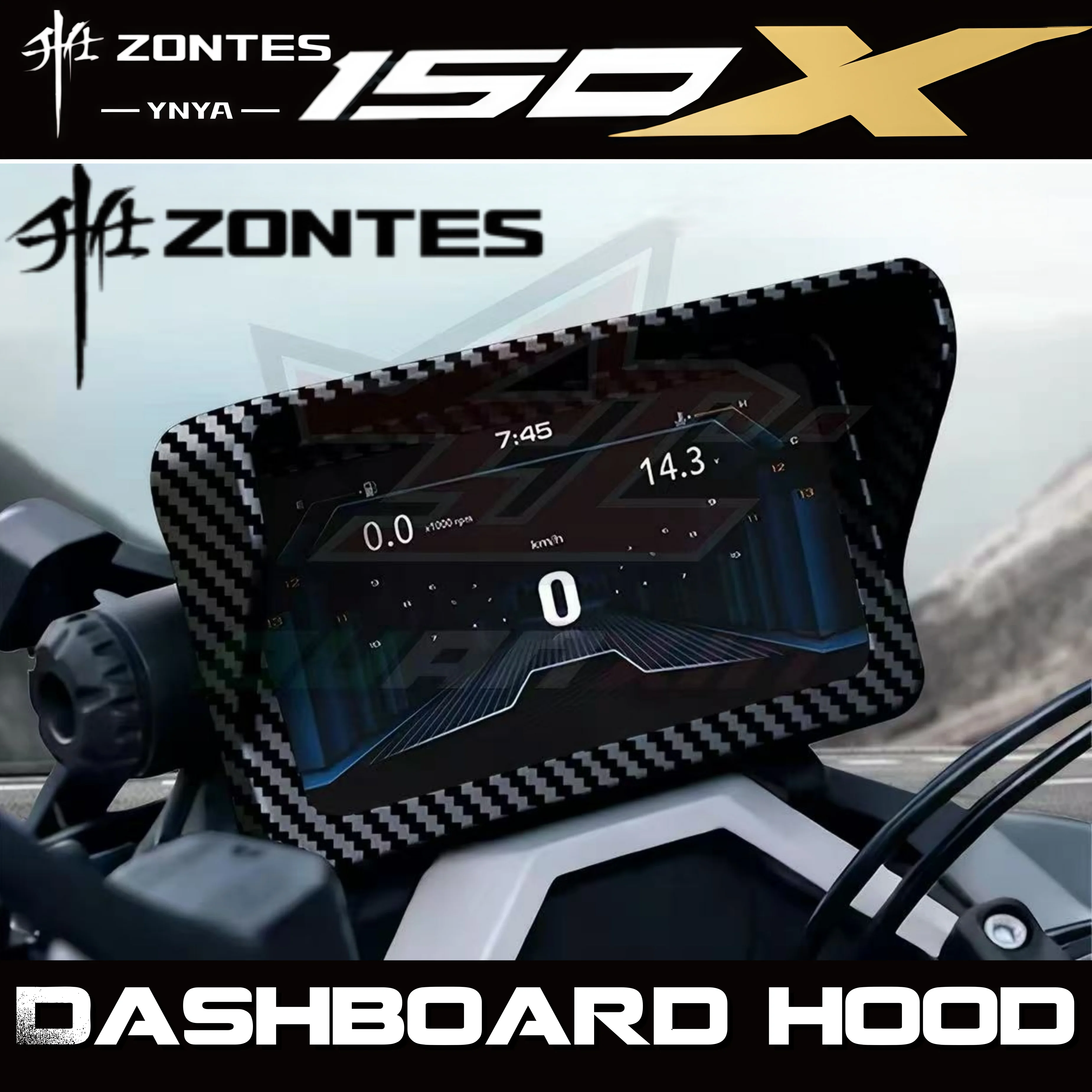 FOR ZONTES 150X Dashboard Sunshade Motorcycle Reflective Sun Protection Screen Protector